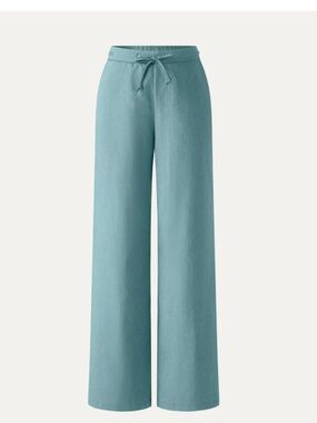 Linen OGL move Drawstring Wide Leg Pant - Light Teal NWT